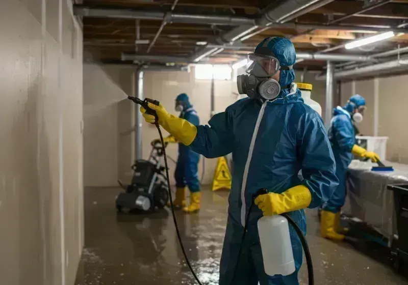 Basement Sanitization and Antimicrobial Treatment process in Jacksonville, IL